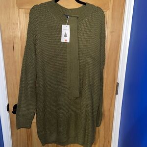 Zara Olive Green Long Sleeve Dress